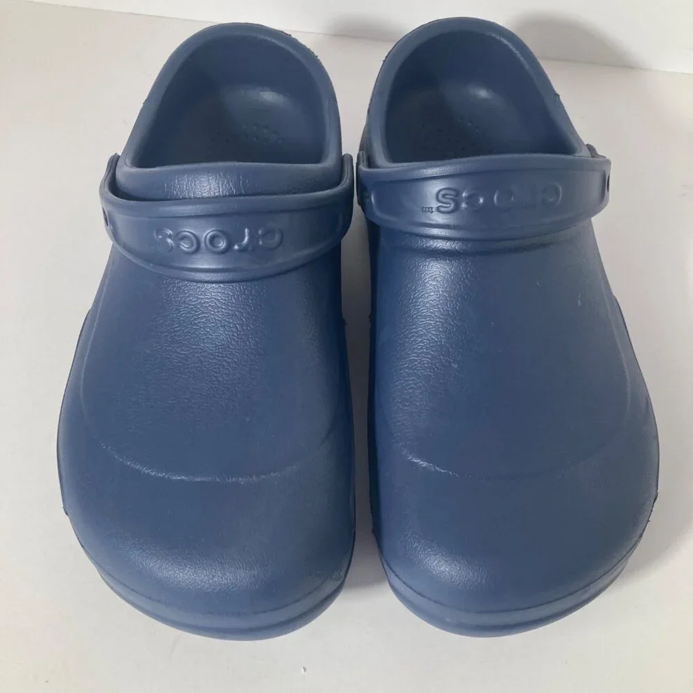 Crocs Slip Resistant Shoes W12 M10 Blue‎ Bistro Clogs